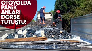 Sıcak demirler dorseyi tutuşturdu