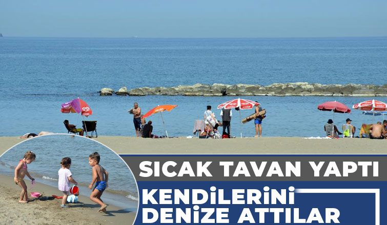 Sıcaktan bunalan denize koştu