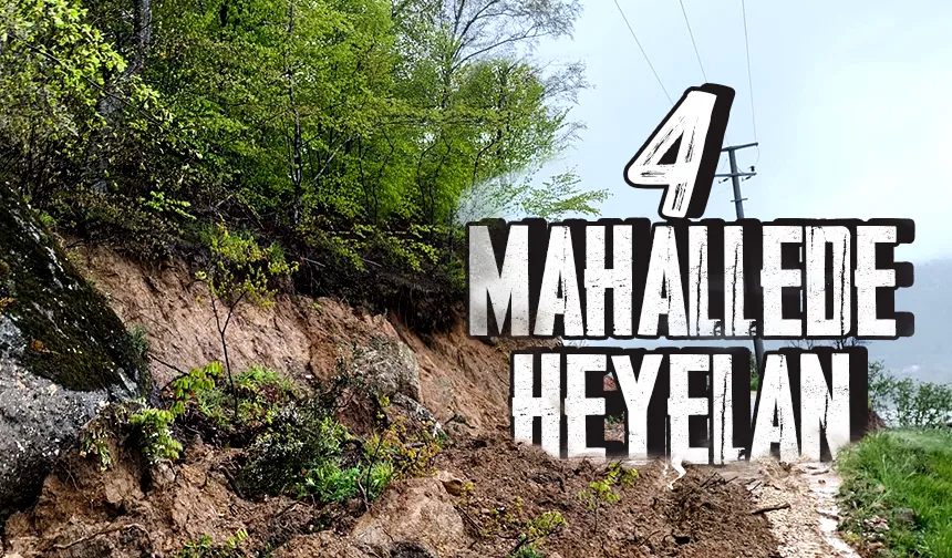 Şiddetli yağış 4 mahallede heyelana neden oldu