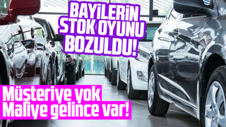 Sıfır araçların bayilerde stoklandığı ortaya çıktı