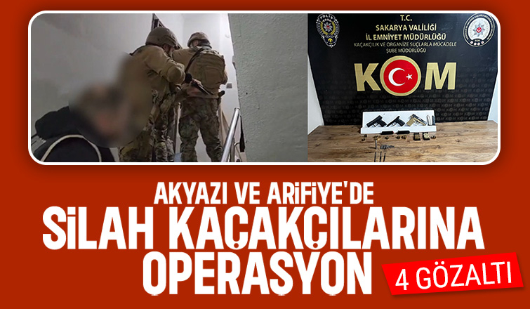 Silah kaçakçılarına operasyon kamerada