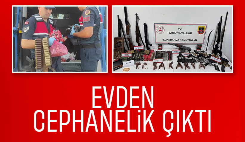 Silah ve mühimmat dolu ev! Jandarmadan şok baskın