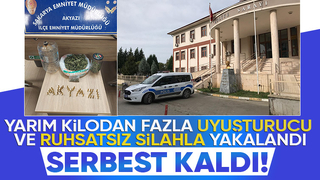 Silah ve uyuşturucuyla yakalanan şahıs serbest