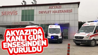 Silahla ensesinden vuruldu