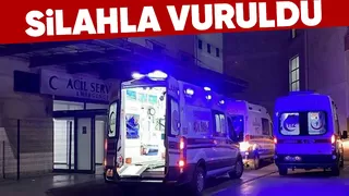 Silahla vurulup özel araçla hastaneye getirildi