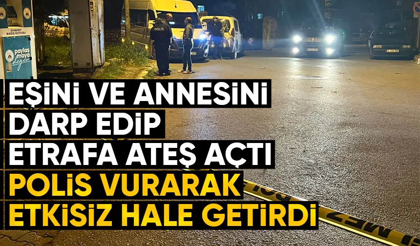 Silahlı saldırgan paniği, polis bacağından vurup etkisiz hale getirdi
