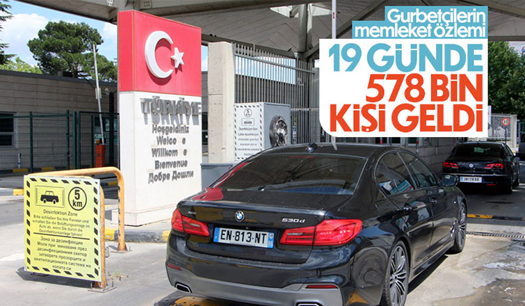 Sınır kapılarında yoğunluk var: 578 bin gurbetçi giriş yaptı