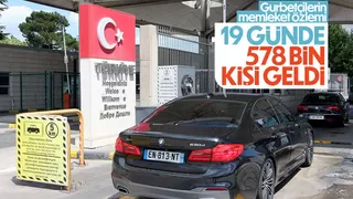 Sınır kapılarında yoğunluk var: 578 bin gurbetçi giriş yaptı