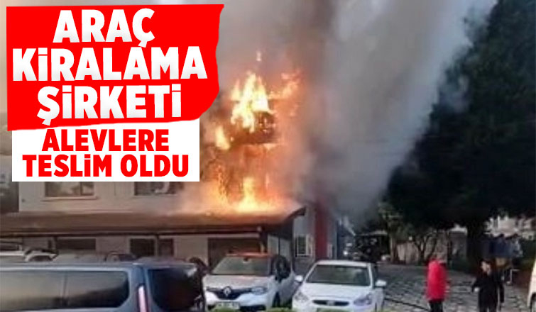 Şirket binası yandı