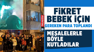 SMA hastası Fikret bebek için meşaleli kutlama