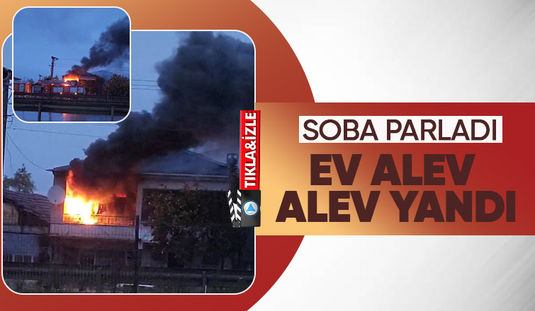 Sobadan çıkan yangın evi kül etti