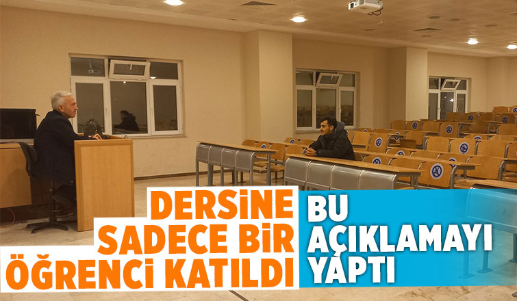 Sofuoğlu'nun dersine 1 öğrenci katıldı