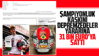 Sofuoğlu'nun şampiyonluk kaskı depremzedeler yararına satıldı