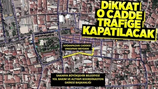 Soğanpazarı Caddesi trafiğe kapatılacak