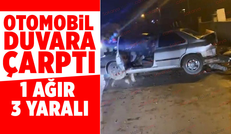 Söğütlü yolunda kaza: 1 ağır, 3 yaralı