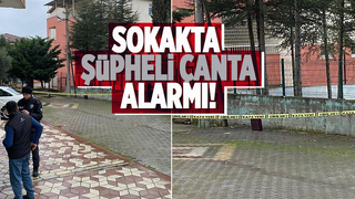 Sokağa bırakılan çanta paniğe sebep oldu