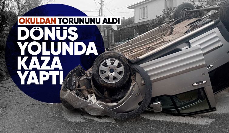 Sokak ortasında takla attı