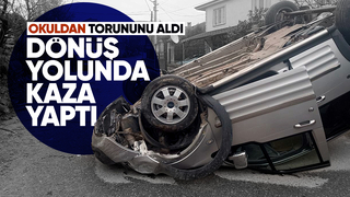 Sokak ortasında takla attı