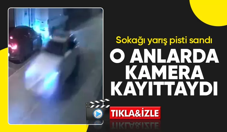Sokakta hız yapan cip sürücüsü kameraya yakalandı