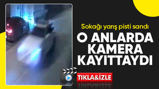 Sokakta hız yapan cip sürücüsü kameraya yakalandı
