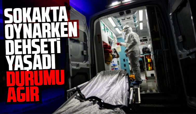 Sokakta oynarken araç çarptı