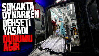 Sokakta oynarken araç çarptı