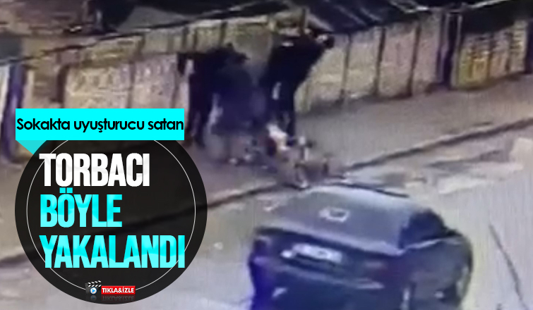 Sokakta uyuşturucu satışına polis baskını kamerada