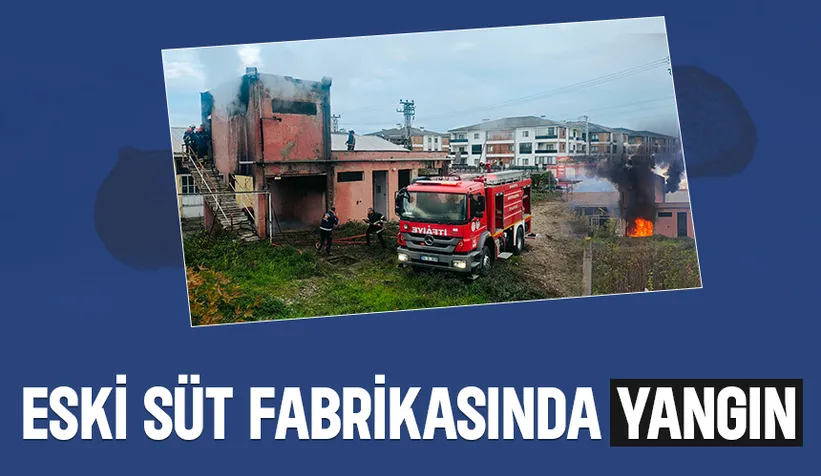 Sökümü yapılan süt fabrikasında yangın