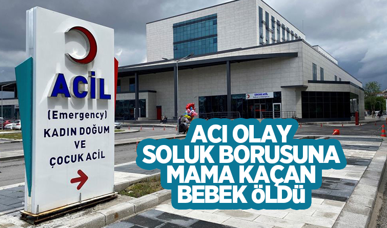 Soluk borusuna mama kaçan bebek öldü