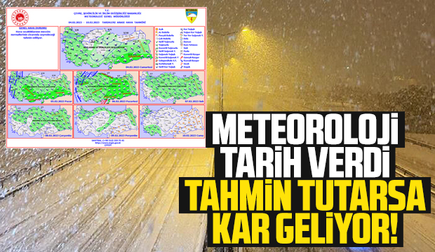 Son tahmin açıklandı; Kar geliyor