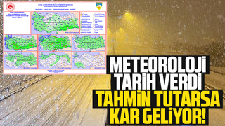 Son tahmin açıklandı; Kar geliyor