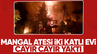 Söndürülmeyen mangal ateşi evi kül etti