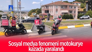 Sosyal medya fenomeni motokurye kazada yaralandı