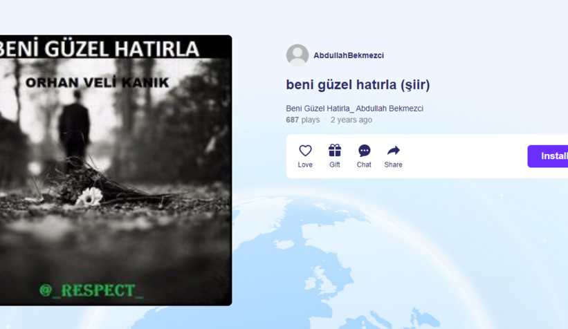 Sosyal medyadan bu şiiri paylaşmış