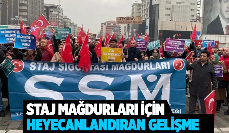 Staj mağdurları için yeni gelişme