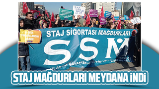Staj mağdurlarından eylem