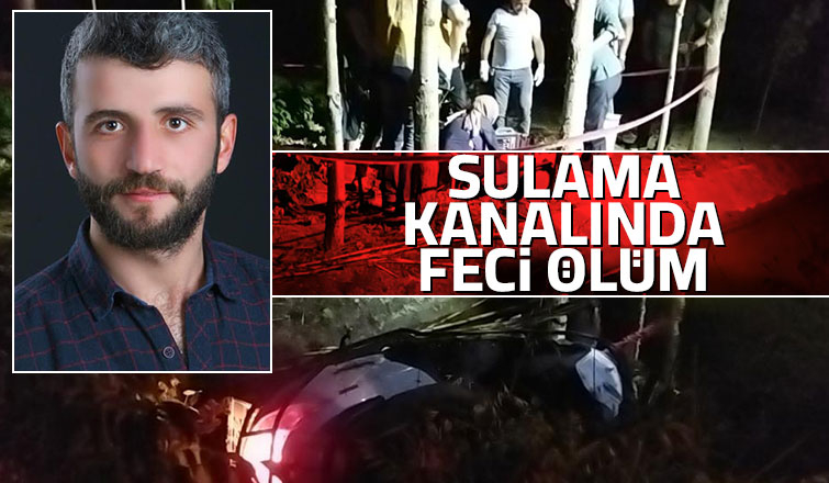 Sulama kanalına uçan motosikletli öldü