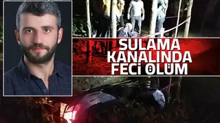Sulama kanalına uçan motosikletli öldü