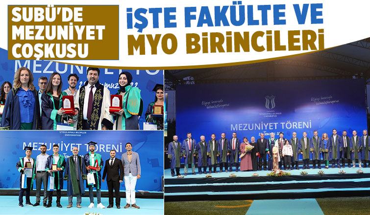 SUBÜ'de fakülte ve MYO birincileri belli oldu