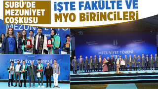 SUBÜ'de fakülte ve MYO birincileri belli oldu