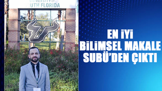 SUBÜ öğrencisine Amerika’da en iyi makale ödülü