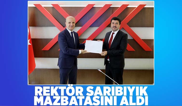 SUBÜ Rektörü Sarıbıyık mazbatasını aldı