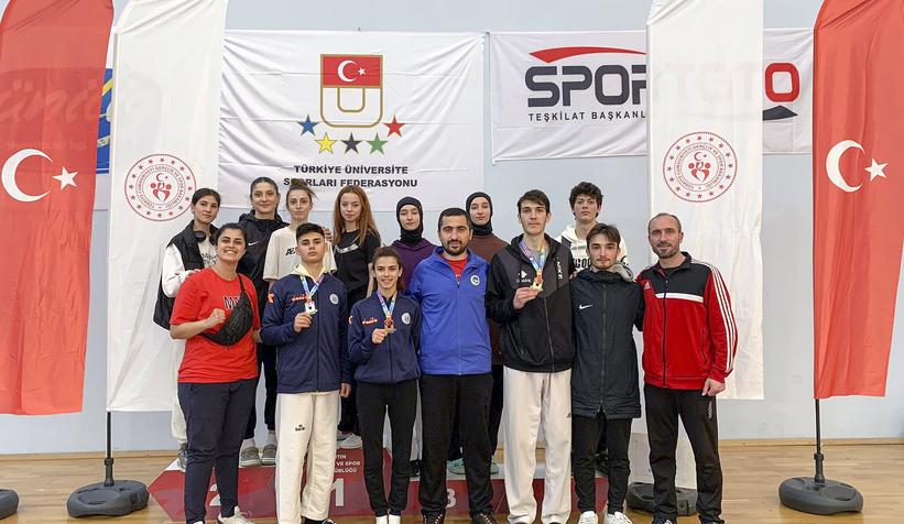 SUBÜ’den tekvandoda 3 madalya 1 kupa