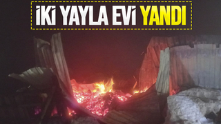 Sultanpınarı Yaylası'nda iki ev yandı