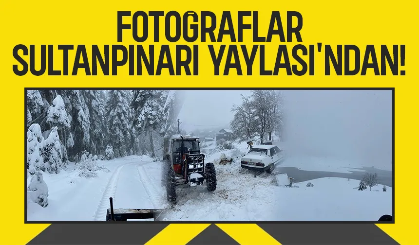 Sultanpınarı Yaylası'nda kışı aratmayan manzara