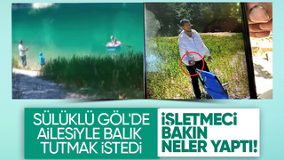 Sülüklü gölde tepki çeken olay