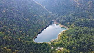 Sülüklü Göl’ün havadan görüntüsü mest etti