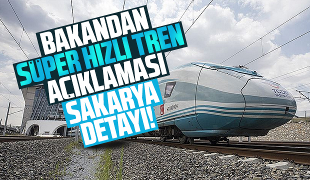 Süper hızlı trende Sakarya detayı