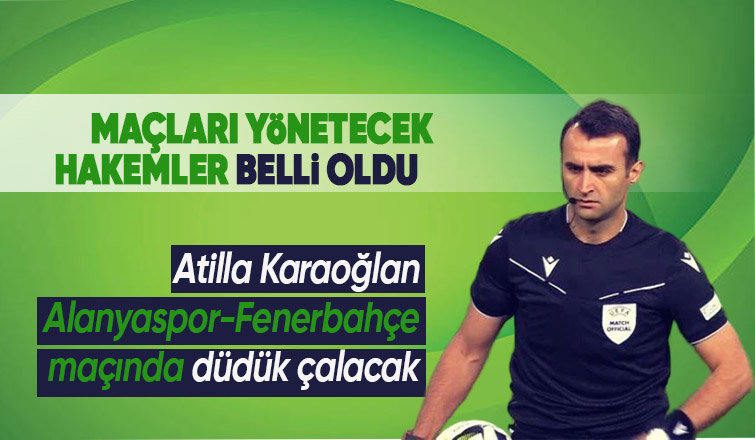 Süper Lig’in 6. haftasında yapılacak maçları yönetecek hakemler belli oldu.