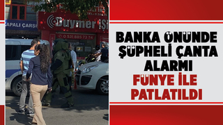 Şüpheli çanta fünye ile patlatıldı